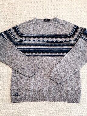 Elevenate Fionnay 100% Lambswool Knit Nordic 100% Sweater, Mn XL